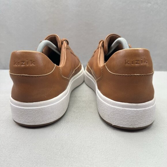Kizik Vegas Mens Size 11.5 Shoes‎ Brown Leather Hands Free Slip On Sneakers main image 6